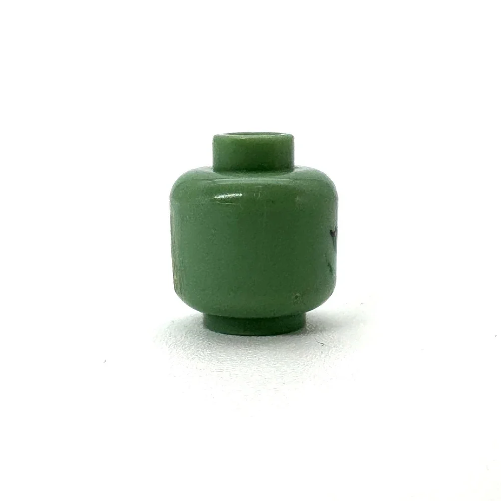 Lego Minifigure Head Sand Green Monster Zombie Wrinkles 3626bpb0415 Part